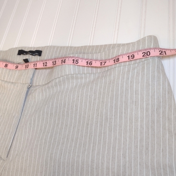 Amanda + Chelsea women's striped cream stretchy pants size (22)W - Picture 11 of 14